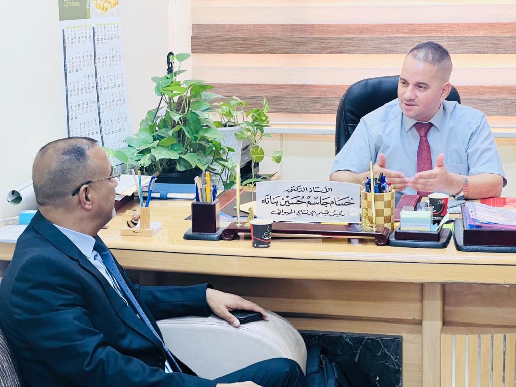 A Delegation from the Ministry of Agriculture Visits the Department of Animal Production at the College of Agricultural Engineering Sciences