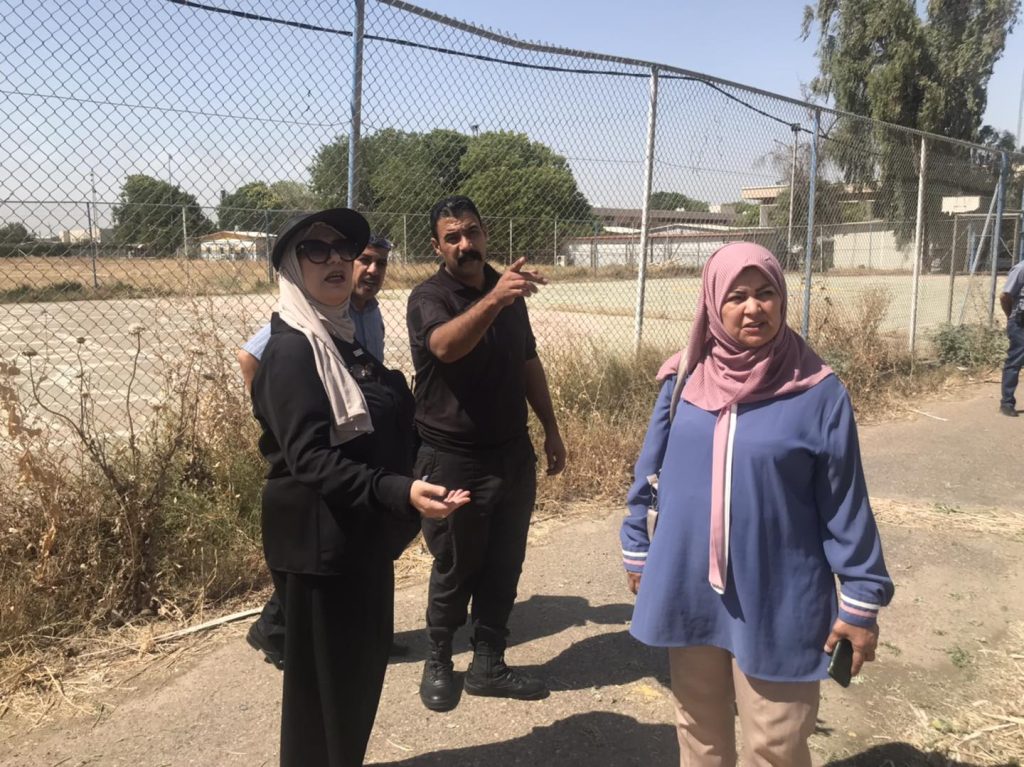 The Dean of the College of Agricultural Engineering Sciences Supervises the Rehabilitation Work of the College's Stadium